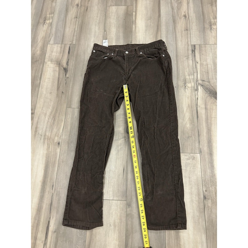 Levis Pants Mens 36x30 Brown 511 Slim Corduroy Stretch Preppy Taper - Picture 7 of 11